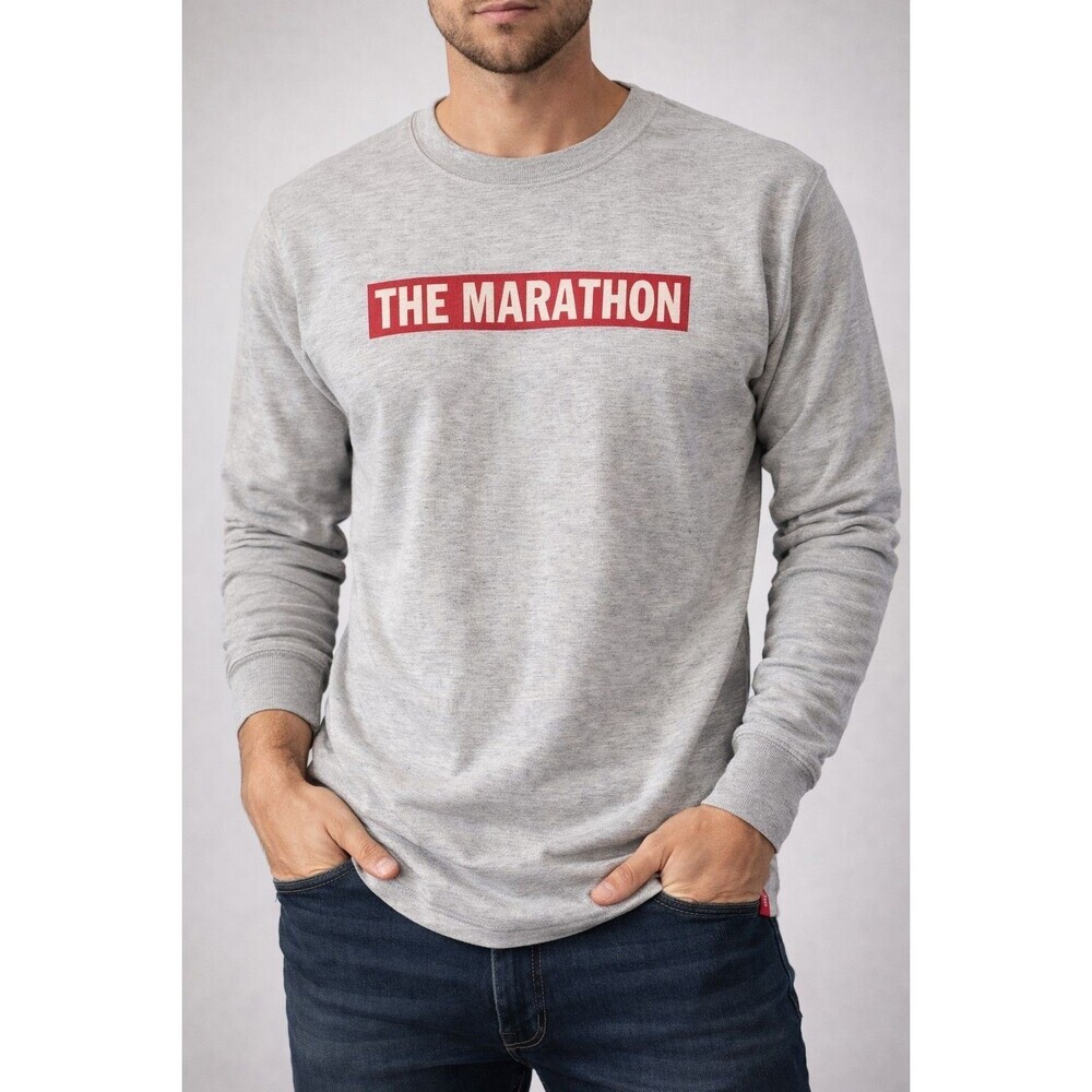 New The Marathon Clothing TMC Bar Mens 5XL Heather Gray Sweatshirt NWT New A200
